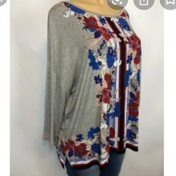 LizClaiborne Floral Printed Tee - Picture 1 of 8